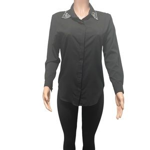 Emoda Women Long Sleeve Top Black Size L
